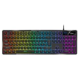 Rampage Tastatura REBEL Black Low Profile Gaming RED SWITCH US/ENGLISH RGB