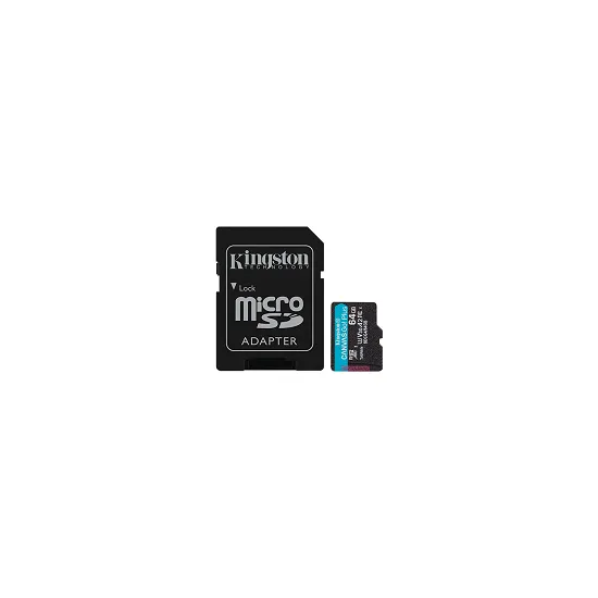 64GB MicroSDXC Card Canvas Go Plus G4 with SD adapter Class10 UHS-I U3 V30 A2 up to 200MB/s read, makes the card ideal for mobil