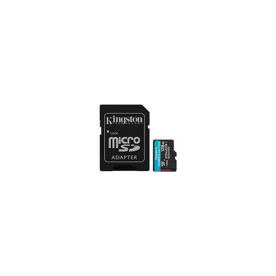 128GB MicroSDXC Card Canvas Go Plus G4 with SD adapter Class10 UHS-I U3 V30 A2 up to 200MB/s read, makes the card ideal for mobi