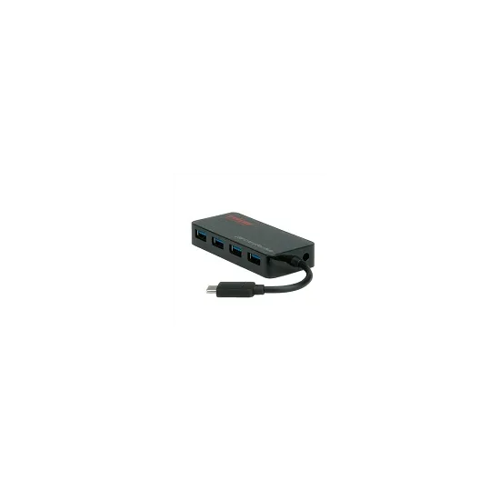 ROLINE USB 3.2 Gen 1 Hub, 4 Porta, Type C kabl za konekciju, sa napajanjem