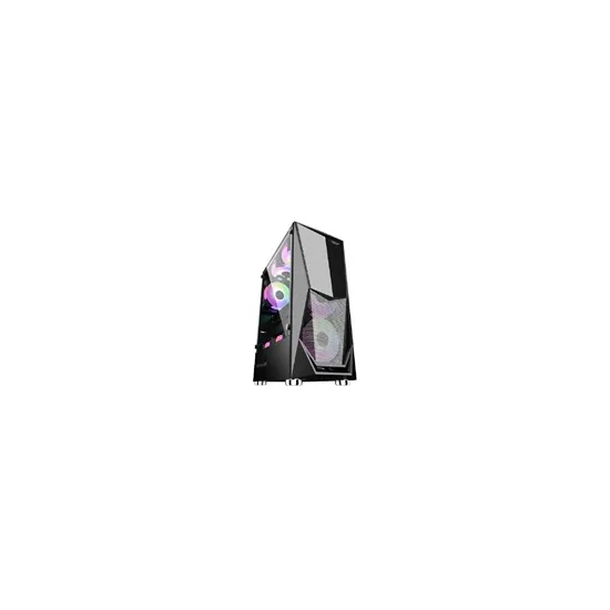 Tritron 1, Gejmersko kucsite sa integrisana 3xARGB ventilatora (12cm), w/o PSU, ATX, Cable-Management, 0.45mm + Tempered staklo,