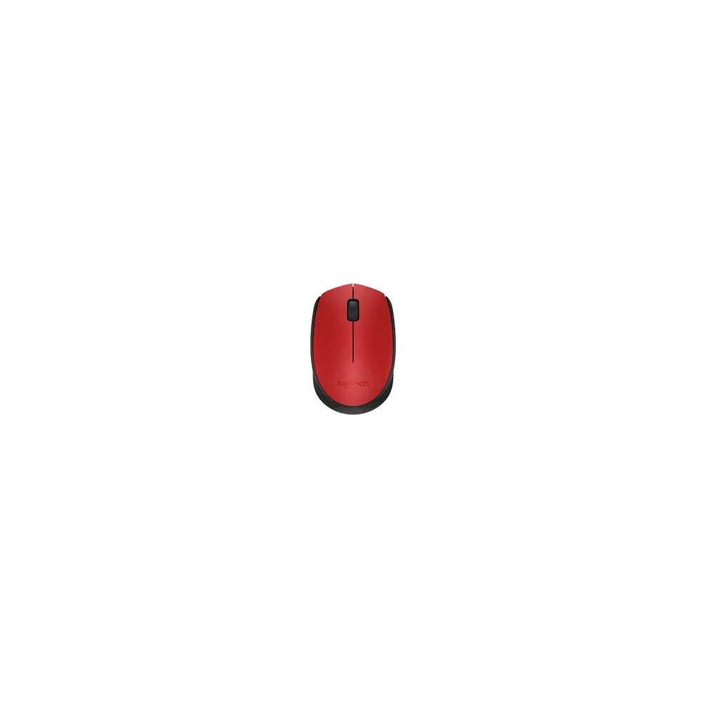 M171 NEW! Wireless Mouse, 1000 dpi, nano receiver, 10 m range, 1 x AA, 1 year battery life, Red