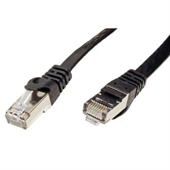 Value patch cable, Cat. 6, F/UTP, black, 1.0m, flat