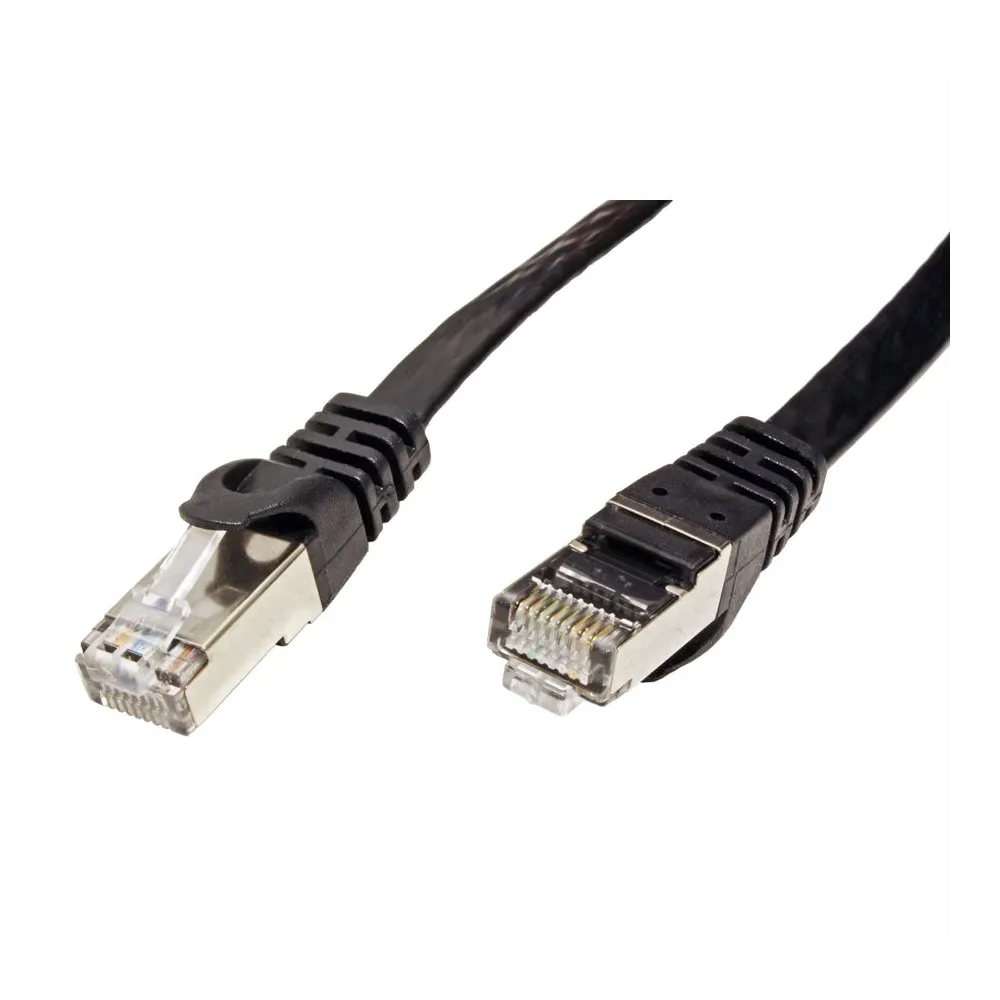 Value patch cable, Cat. 6, F/UTP, black, 2.0m, flat