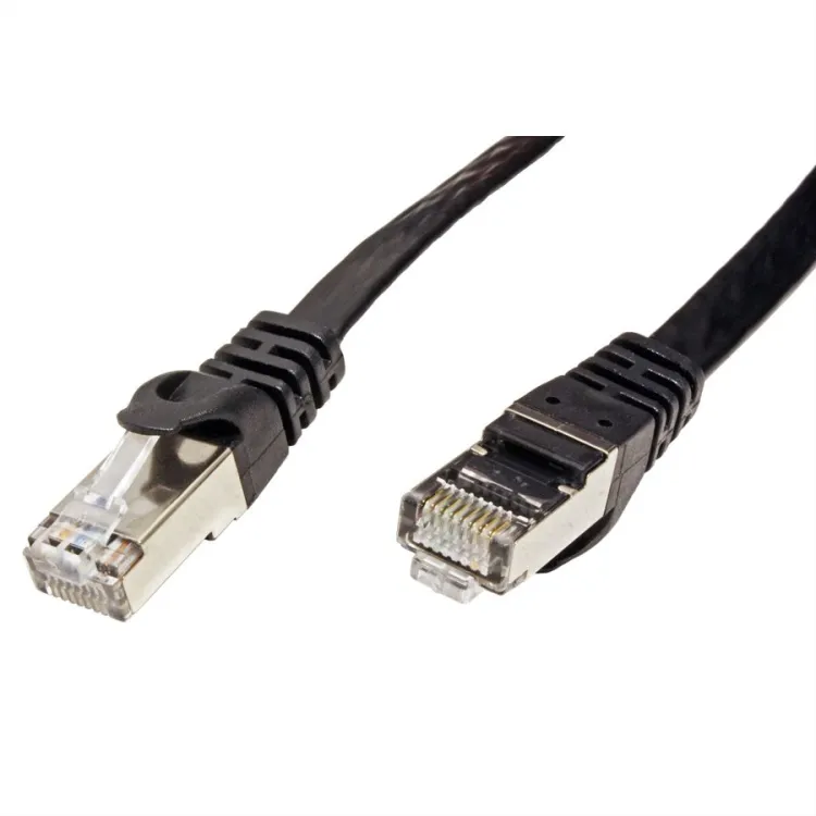 Value patch cable, Cat. 6, F/UTP, black, 2.0m, flat