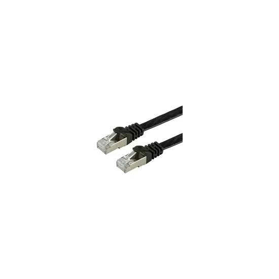 Value patch cable, Cat. 6, F/UTP, black, 3.0m, flat