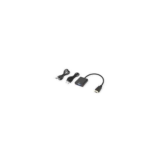 STANDARD Cableadapter HDMI-VGA, M/F W/Audio, W/Power Cord