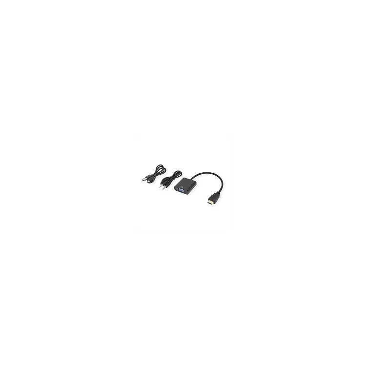 STANDARD Cableadapter HDMI-VGA, M/F W/Audio, W/Power Cord