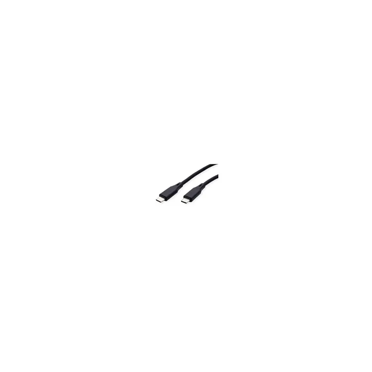 ROLINE USB 2.0 kabl, C–C, M/M, 60W, silicone, black, 1 m