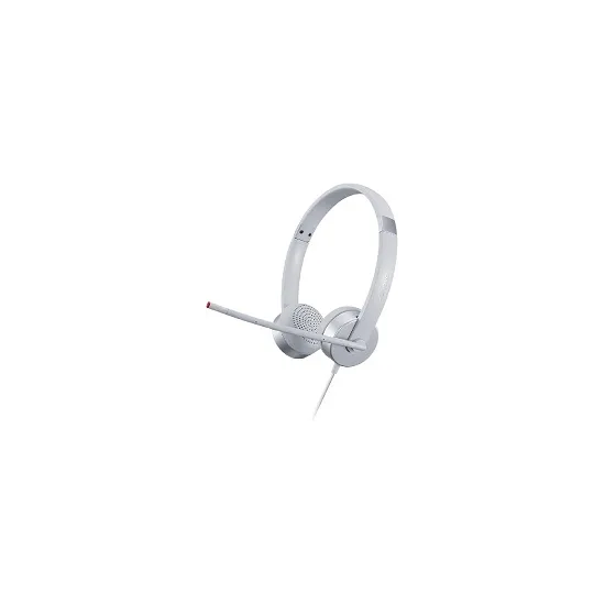 Lenovo 100 stereo slusalice, 3.5 mm Jack, rotirajuci 180 stepeni mikrofon, dizajnirane za VOIP pozive, Sive