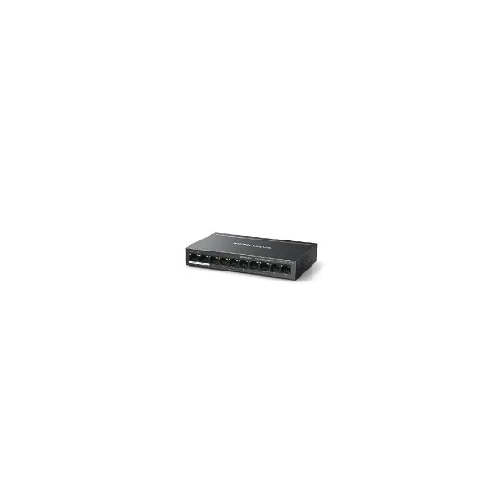 MS110P 10-portni desktop svič 10/100Mbps sa 8 PoE+ porta do ukupno 65W (do 30W po portu), domet do 250m (Extend Mode), metalno k