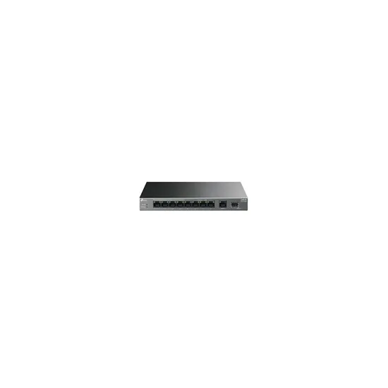 LS1210GP PoE svič 8 gigabit PoE 802.11af/at port do 61W + giga RJ45 + SFP, extend cctv mode do 250m, metalno kućište