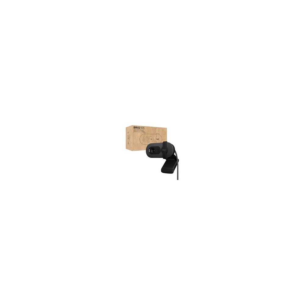 Brio 105, Full HD 1080p business webcam, 2 megapixels, FOV: 58°, USB-A plug-and-play, Crna