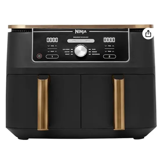 NINJA AF400EU, Airfryer, dupla korpa, 9.5L, dozvoljeno pranje u mašini