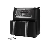 NINJA AF451EU, Airfryer, dupla korpa/ 9.5L, dozvoljeno pranje u mašini + digital termometar za hranu