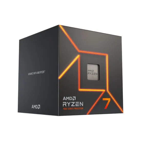 AMD Ryzen 7 7700 Gaming CPU, 3.8GHz/5.3GHz Max, 8C/16T, Socket AM5, 32MB L3 cache, AMD Wraith Prism