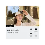 DJI Osmo Nano Standard Combo 128GB, 4K/60fps, 200-Min Extended Battery Life, Ultra-wide FOV
