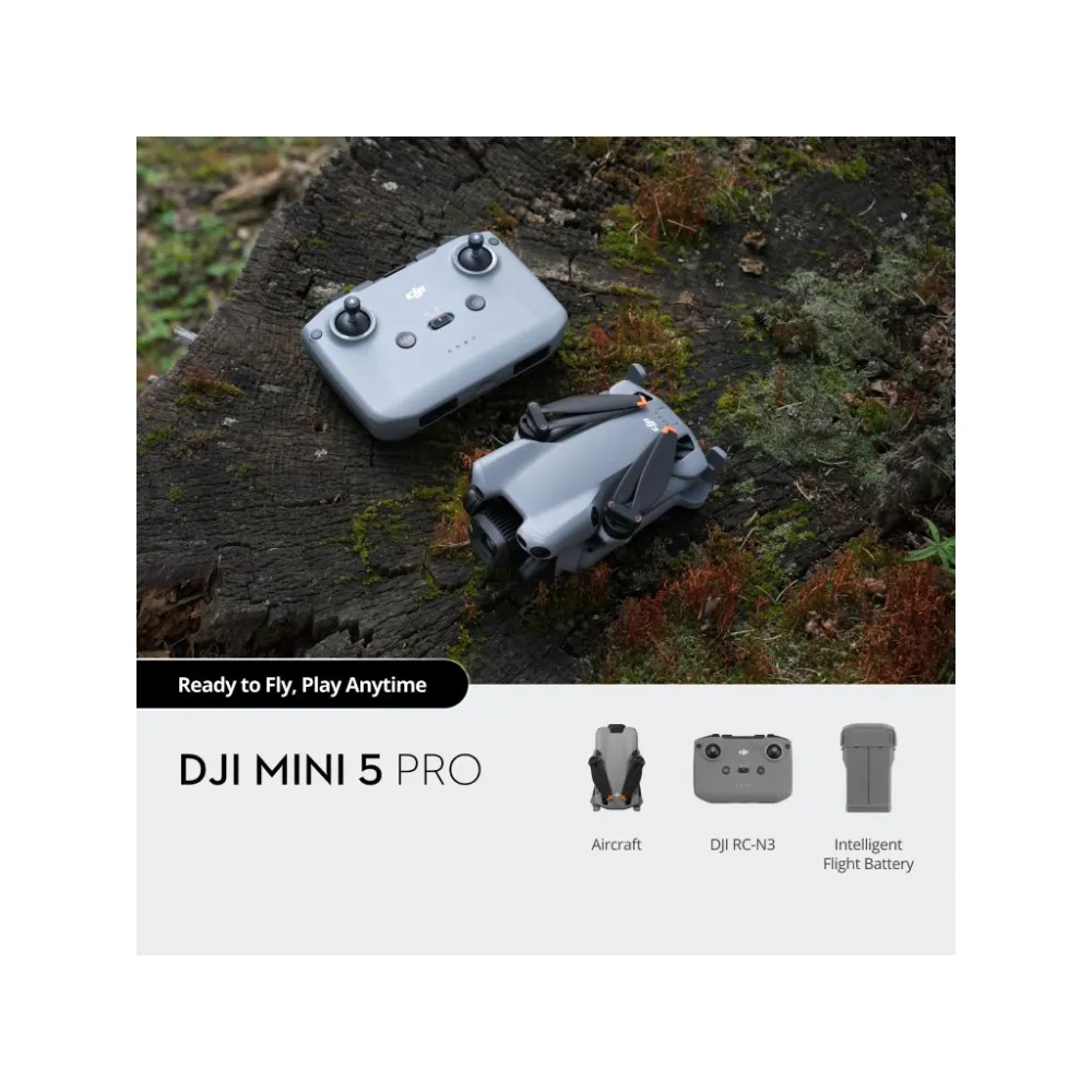 DJI Mini 5 Pro (DJI RC-N3) 1 CMOS sensor,4K/60fps HDR,ActiveTrack 360, up to 36 min flight time, C0