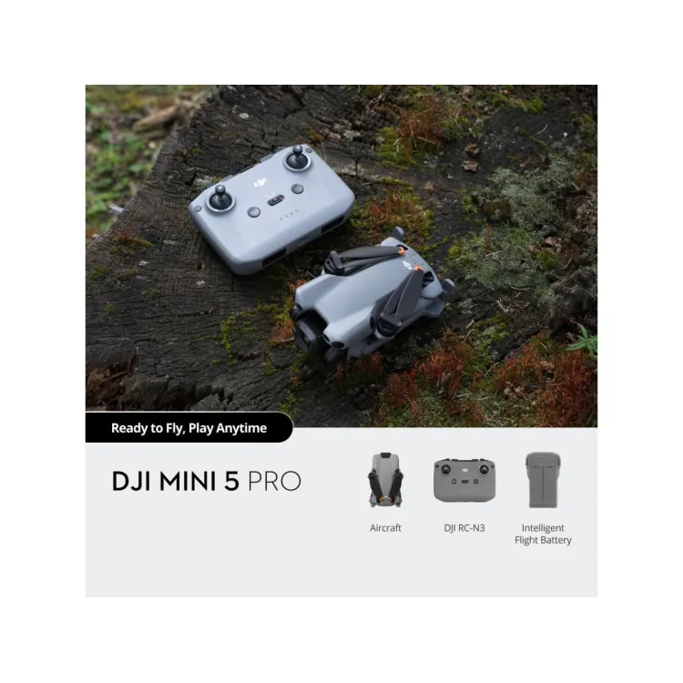DJI Mini 5 Pro (DJI RC-N3) 1 CMOS sensor,4K/60fps HDR,ActiveTrack 360, up to 36 min flight time, C0