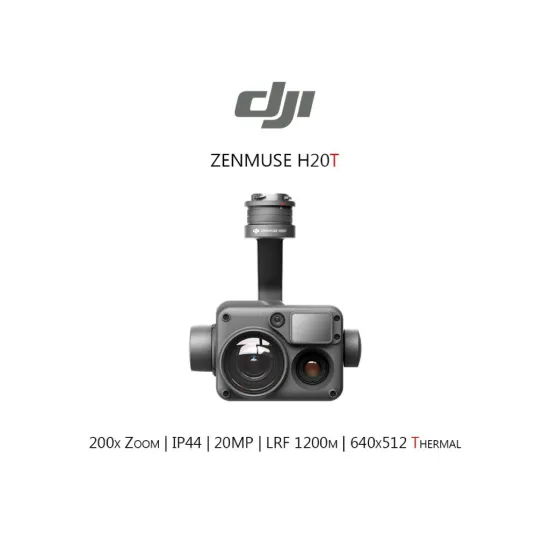 DJI Zenmuse H20T Camera, 20 MP Zoom Camera, 12 MP Wide Camera, 640x512 px Radiometric Thermal Camera