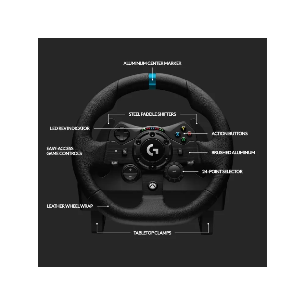 LOGITECH G923 TRUEFORCE Sim Racing Wheel, PC, PlayStation 5,4
