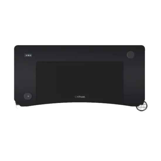 TRUST 710 Luminus Pro RGB Gaming Desk/Black/150kg/740x600x1200mm/Cupholder/Headphone hook/Mousepad