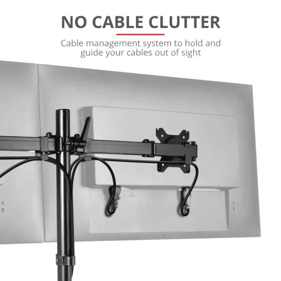 TRUST GXT 1120 Mara Dual Monitor Arm, VESA 75x75mm, 100x100mm, max 2x8kg weight, up to 32