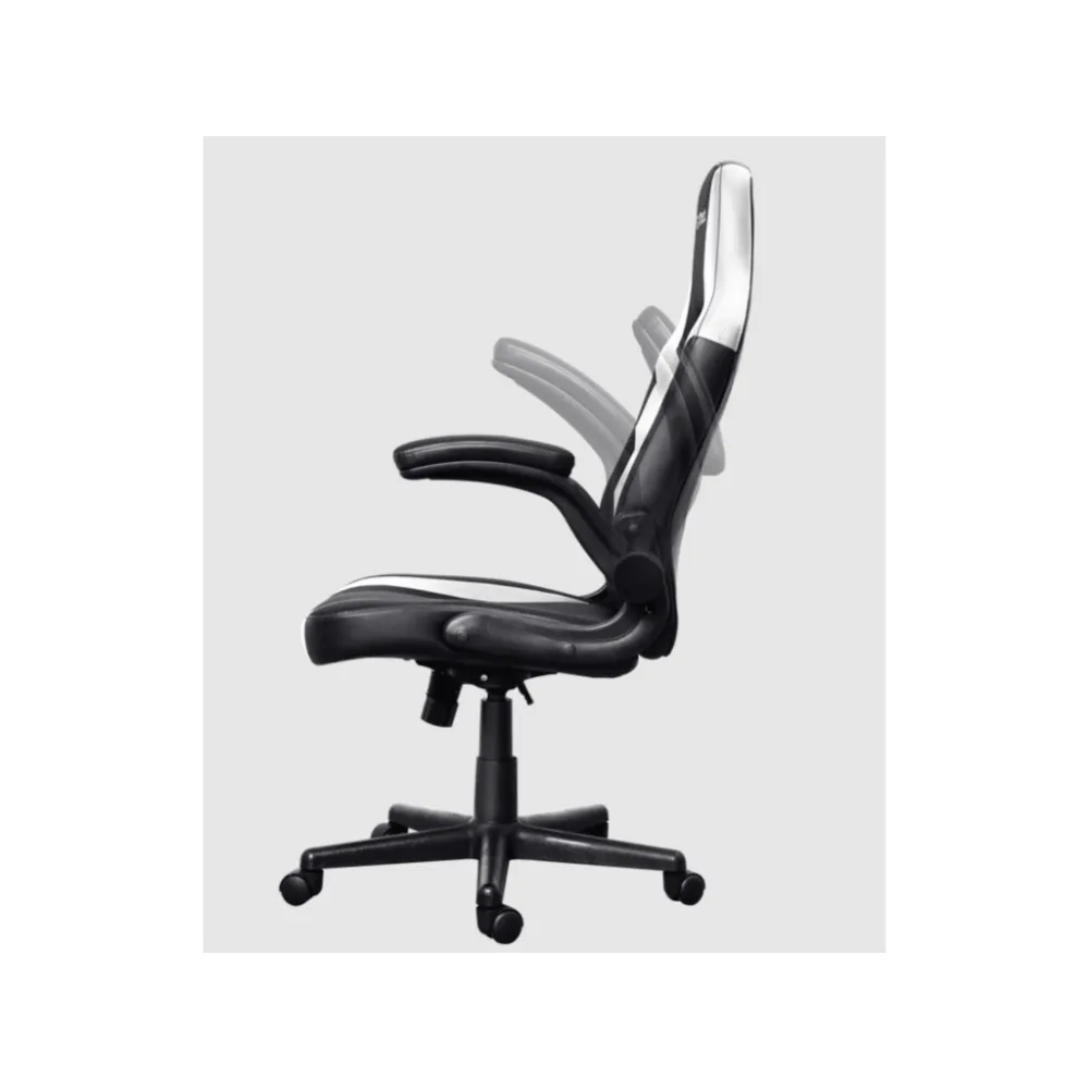 TRUST GXT 703W Riye Comfortable adjustable gaming chair,flip-up armrests, Max weight 140kg,White
