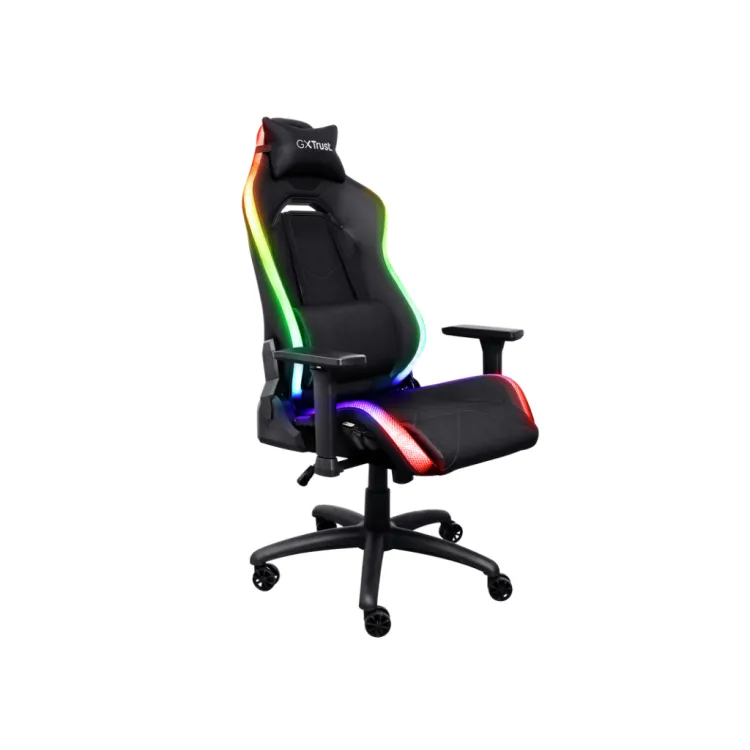 TRUST GXT 719 Ruya RGB Gaming Chair - Black, Max. weight 150 kg, Gas lift class 4