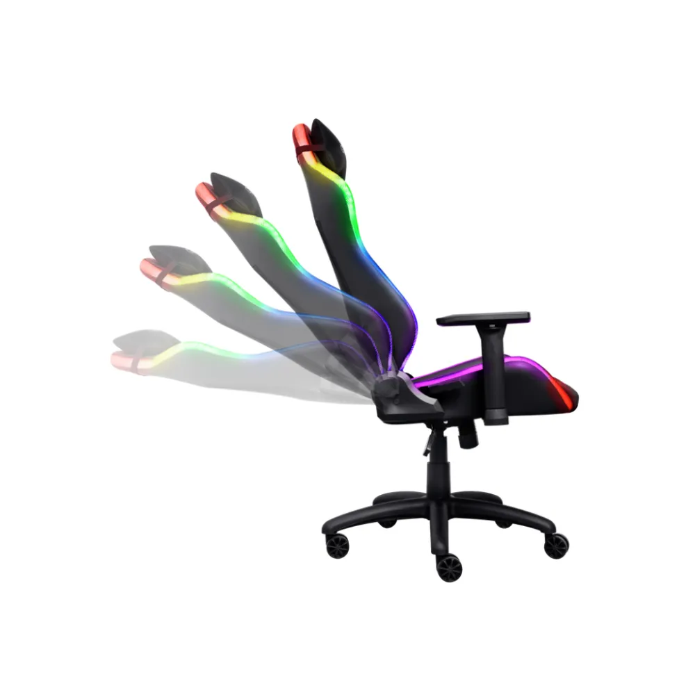 TRUST GXT 719 Ruya RGB Gaming Chair - Black, Max. weight 150 kg, Gas lift class 4