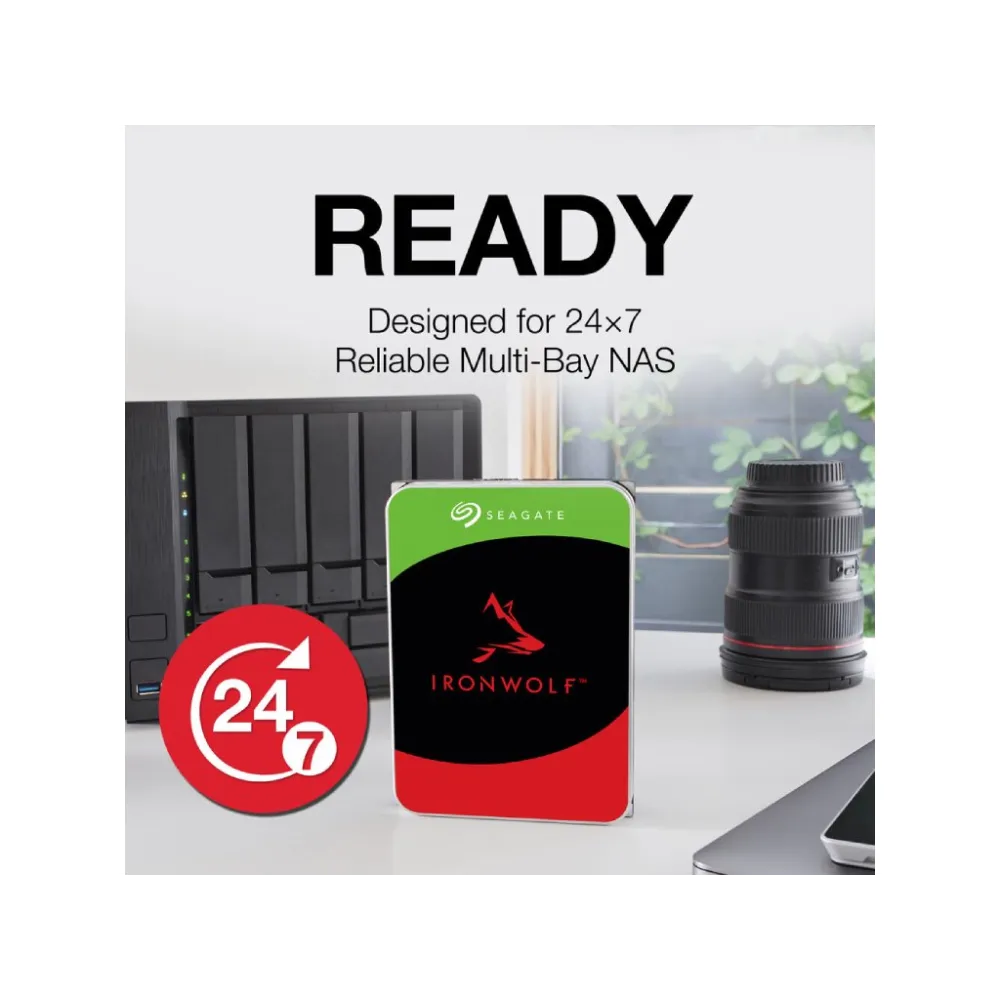 SEAGATE IronWolf NAS HDD 4TB, ST4000VN006, 256MB cache, SATA 6Gb/s, 5400 rpm