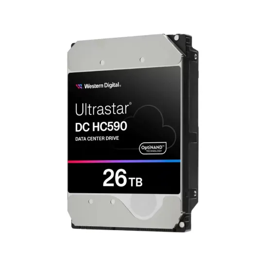 WD 26TB Ultrastar DC HC590 Data Center HDD, 7200 RPM, Up to 302MB/s, 512MB cache, SATA, CMR