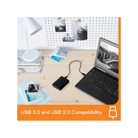WD Elements Portable 5TB External HDD, USB 3.2 Gen 1 (5Gbps), PC & Mac, Plug and Play