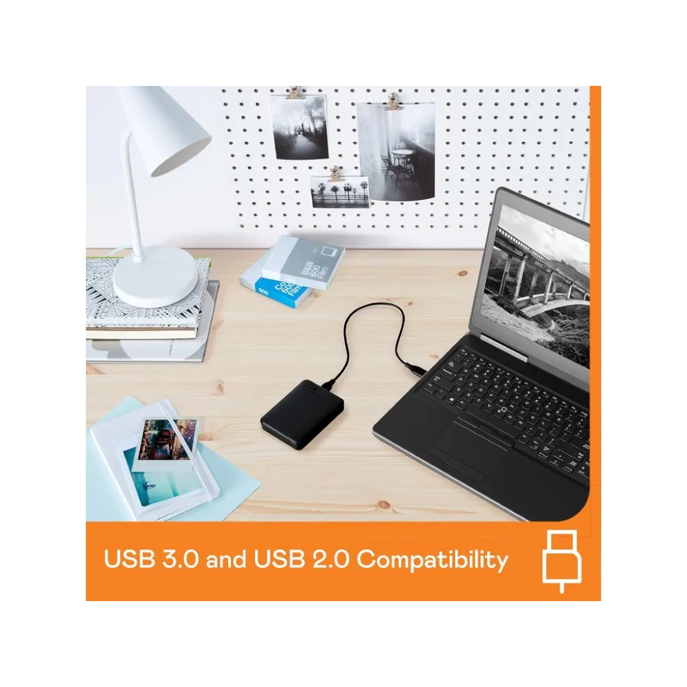 WD Elements Portable 5TB External HDD, USB 3.2 Gen 1 (5Gbps), PC & Mac, Plug and Play