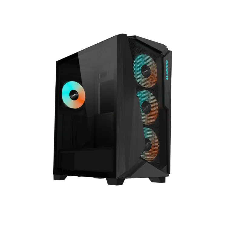 GIGABYTE C301 Glass V2 Black ATX Case, 4*ARGB, 2*2.5 /2*3.5 , USB 3.1 Type-C,USB 3.0 x2,Audio in&out