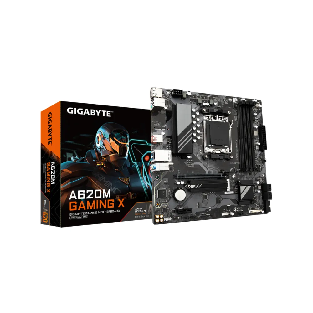 GIGABYTE AMD MB A620M GAMING X, 4*DDR5 8000MHz, PCIe 4.0 x4 M.2, GbE LAN, RAID, DP/HDMI, AM5