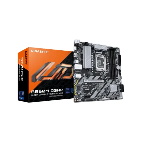 GIGABYTE INTEL MB B860M D3HP, 4*DDR5 9066 MT/s, PCIe 5.0, 2*M.2, DP/HDMI, GbE LAN, LGA 1851