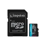 KINGSTON Micro SDXC 256GB Canvas Go! Plus C10 + SD Adapter, A2, V30, U3, 200/160 MB/s Read/Write, 4K