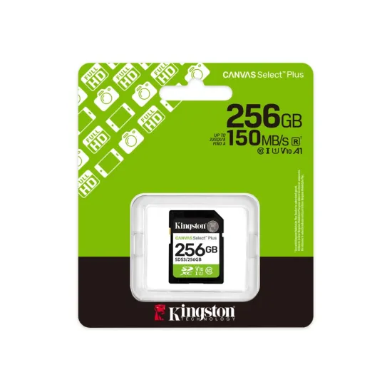 KINGSTON SDXC Card 256GB CANVAS Select Plus C10, UHS-I, V10, up to 150 MB/s