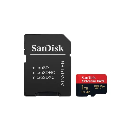 SanDisk Extreme PRO microSDXC 1TB + SD adapter,up to Read/Write(MB/s): 200/140, A2, C10,V30,UHS-I,U3