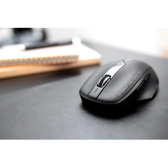 CHERRY MW 2310 USB Wireless Optical Mouse, 6 Button, 1000/1600/2400 DPI, Black, 2 x AA