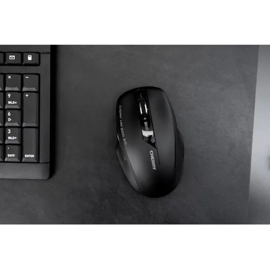 CHERRY MW 2310 USB Wireless Optical Mouse, 6 Button, 1000/1600/2400 DPI, Black, 2 x AA