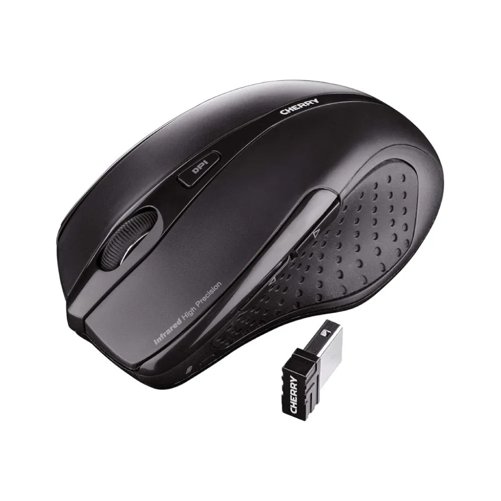 CHERRY MW 3000 Ergonomic Wireless Mouse, 6-button, 2.4 GHz, 2 x AAA battery, 1750 DPI, 10 m