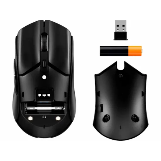 HyperX Pulsefire Haste 2 Core Wireless/100hr/Black/AAA/300 IPS/Up to 12000 DPI/Low-friction skates