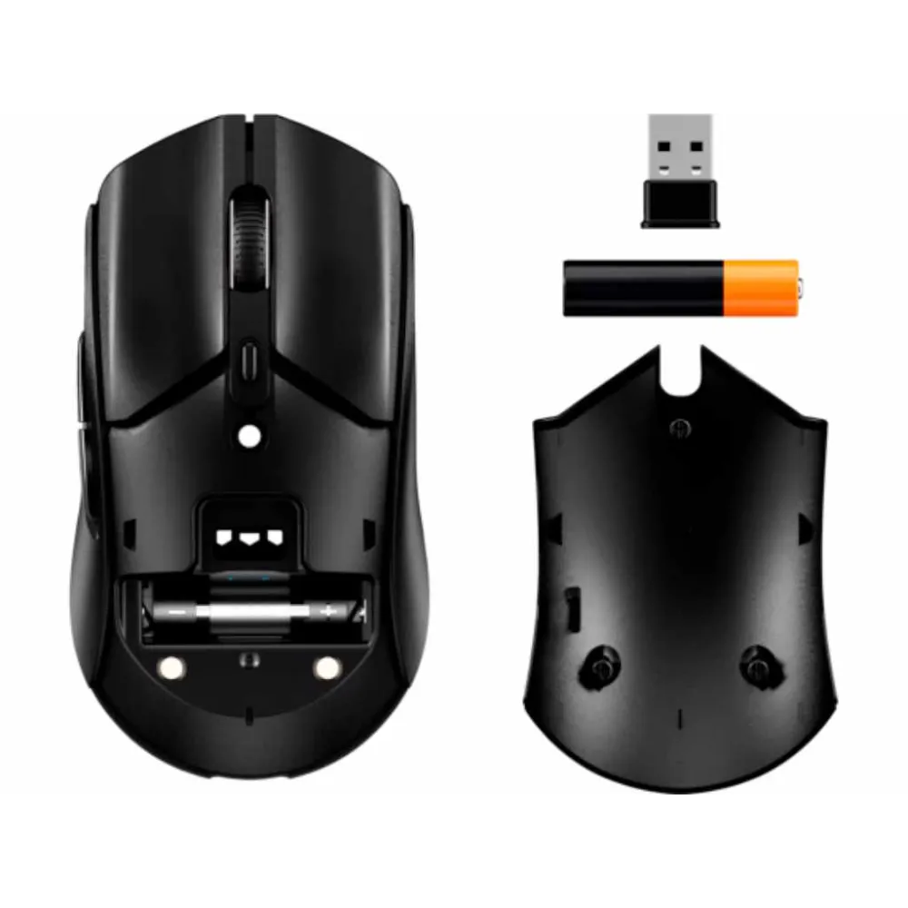 HyperX Pulsefire Haste 2 Core Wireless/100hr/Black/AAA/300 IPS/Up to 12000 DPI/Low-friction skates