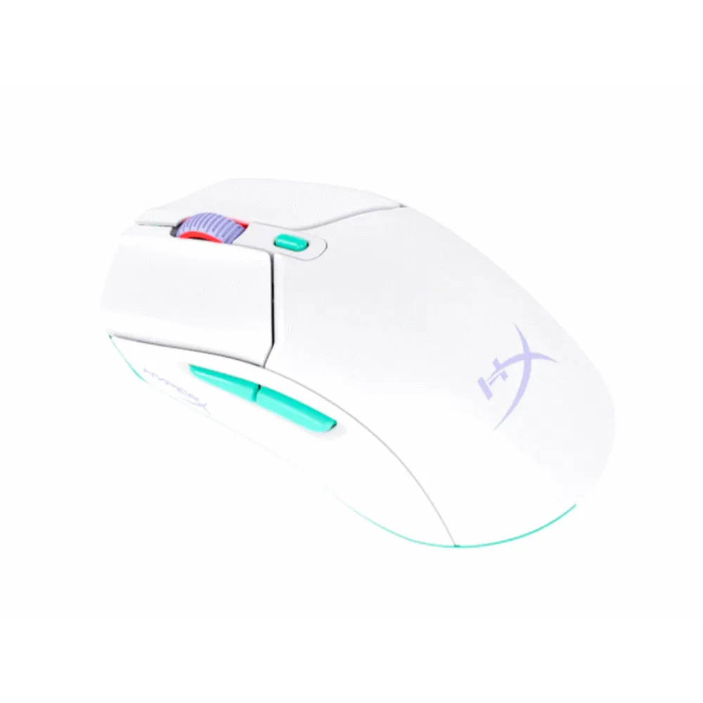 HyperX Pulsefire Haste 2 Core Wireless/100hr/White/AAA/300 IPS/Up to 12000 DPI/Low-friction skates