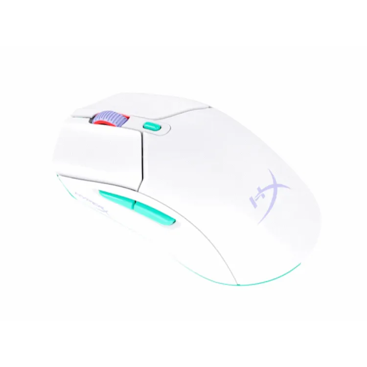 HyperX Pulsefire Haste 2 Core Wireless/100hr/White/AAA/300 IPS/Up to 12000 DPI/Low-friction skates