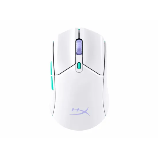 HyperX Pulsefire Haste 2 Core Wireless/100hr/White/AAA/300 IPS/Up to 12000 DPI/Low-friction skates
