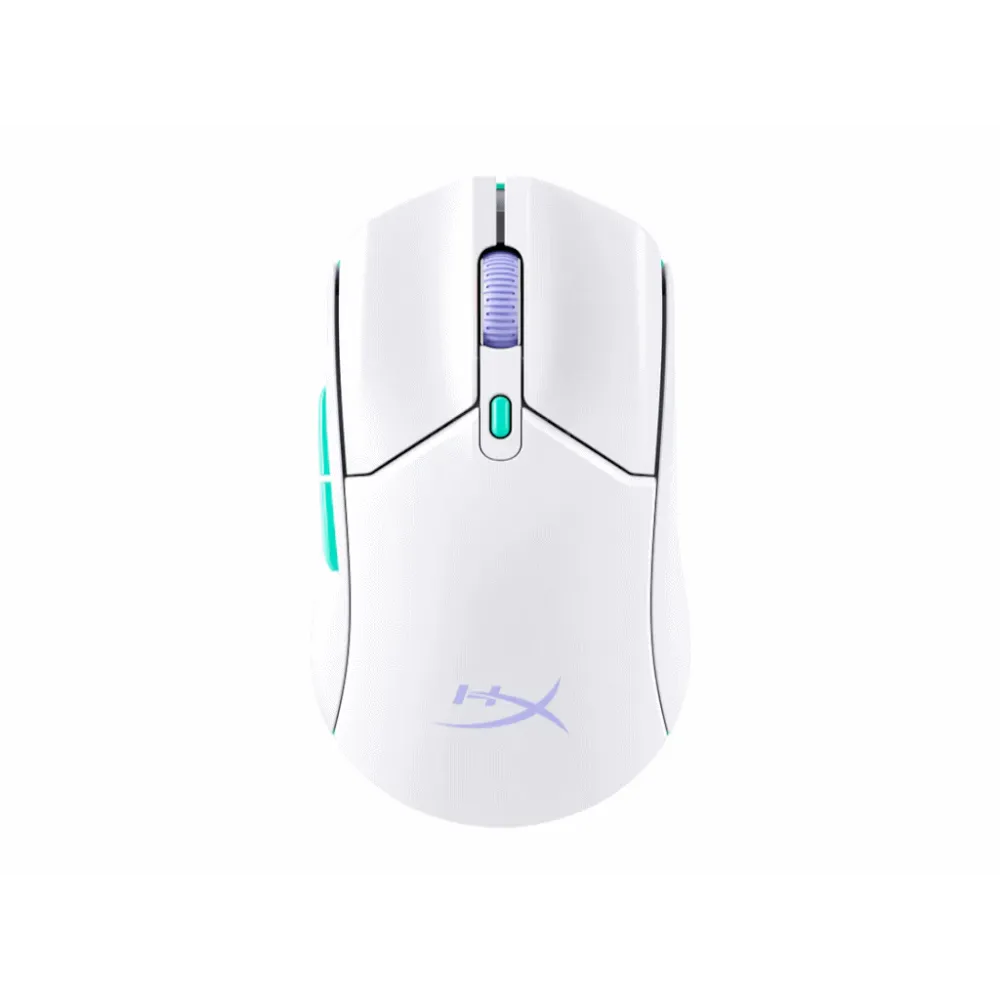 HyperX Pulsefire Haste 2 Core Wireless/100hr/White/AAA/300 IPS/Up to 12000 DPI/Low-friction skates