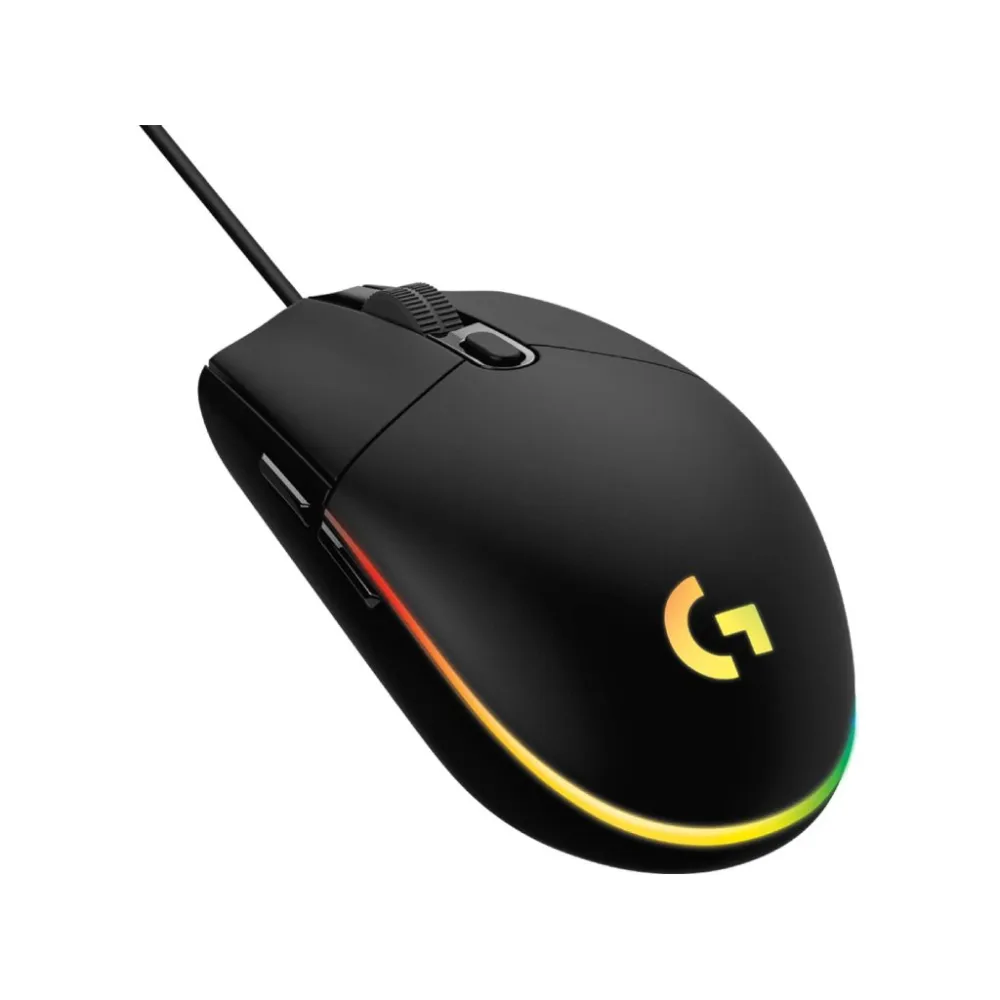 LOGITECH G203 LIGHTSYNC RGB 6 Button Gaming Mouse, 200-8000 DPI, Cable length: 2.1 m